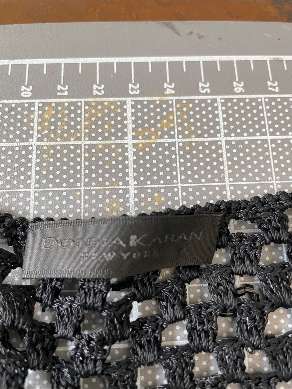 Donna Karan Black Beaded Crochet Tank - Picture 3 of 5